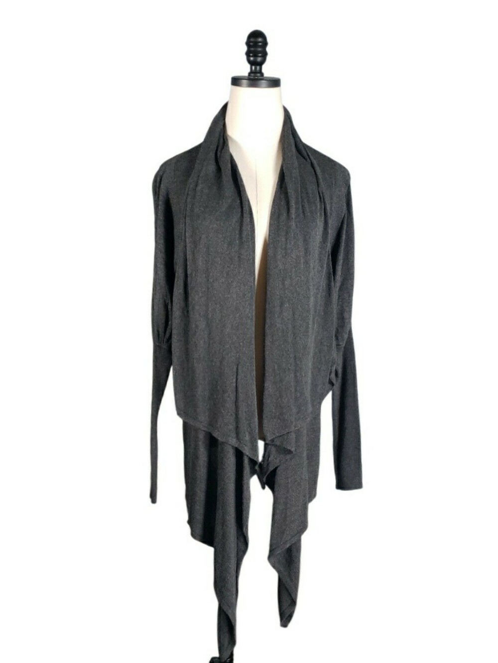 Cache Y2K Vintage Waterfall Stovepipe Sleeve Grey Cardigan Whimsigoth Academia S